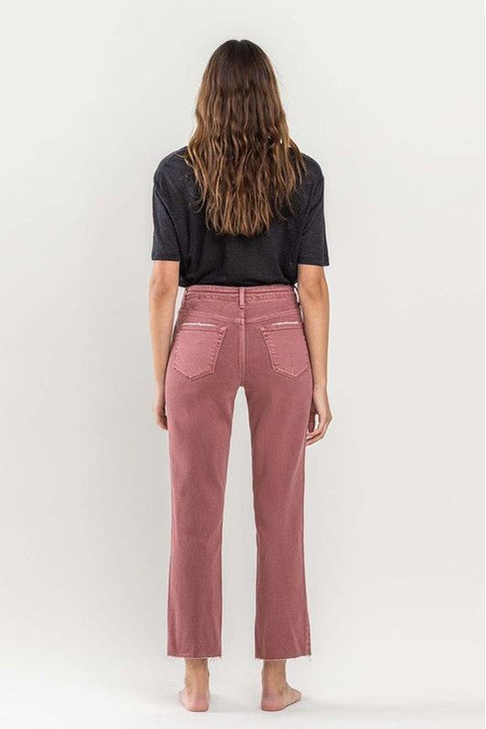 Vervet Wine Raw Hem Jeans
