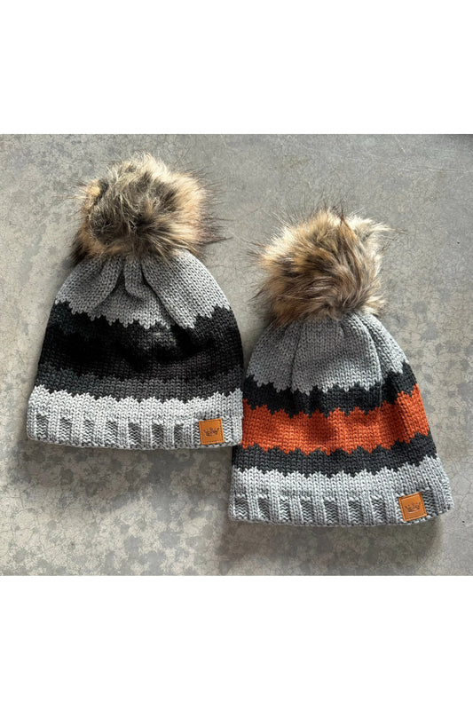 Jamie Patterned Pom Hat
