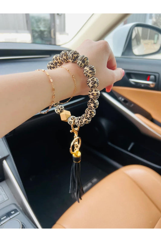 Leopard Oversized Key Ring