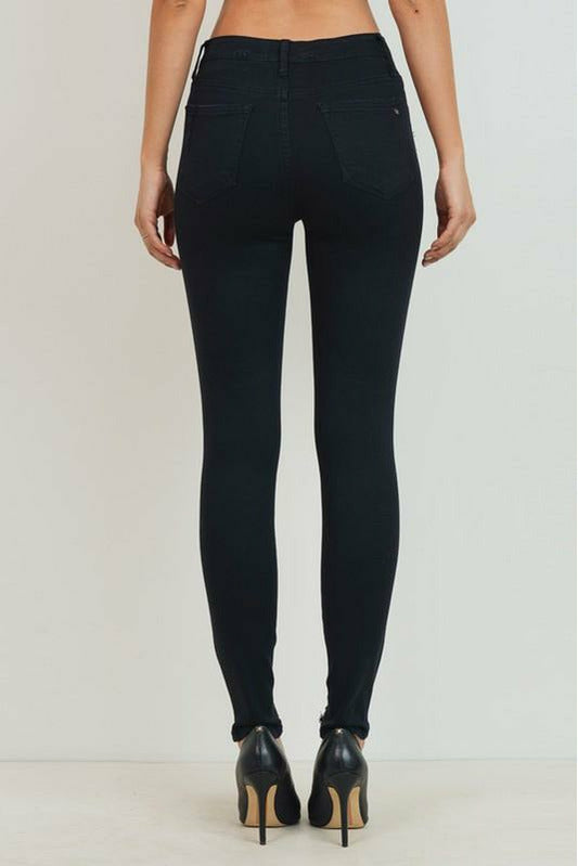 Cest Toi Distressed Black Skinny Jeans