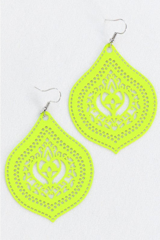 Neon Filigree Earrings