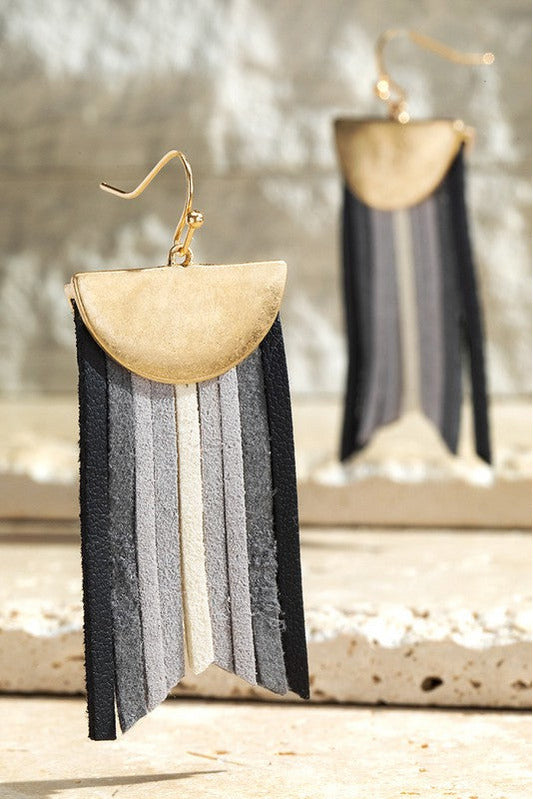 Retro Suede Tassel Earrings