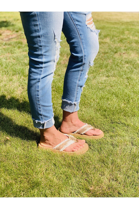 Cha Ching Sparkle Flip Flops