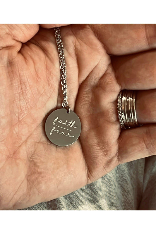 Faith Over Fear Stainless Necklace
