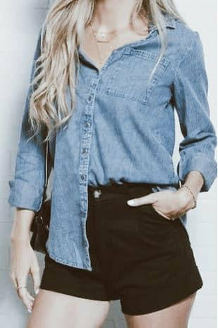 Chambray Button Up Shirt