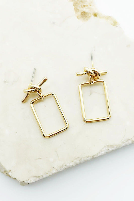 Knot It Up Rectangle Earrings
