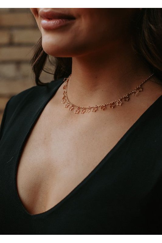 Open Star Charm Necklace