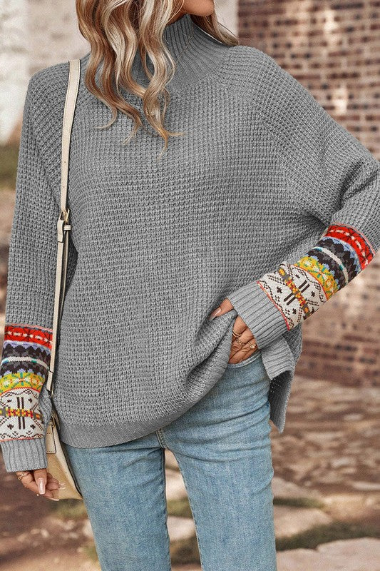 PREORDER Chloe Tribal Sleeve Sweater
