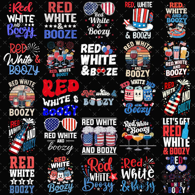 Red White & Boozy Tee or Tank