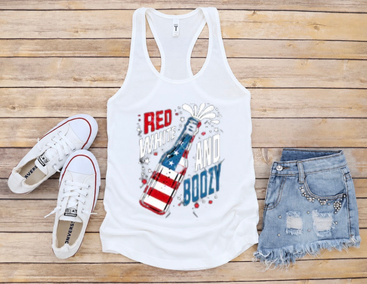 Red White & Boozy Tee or Tank