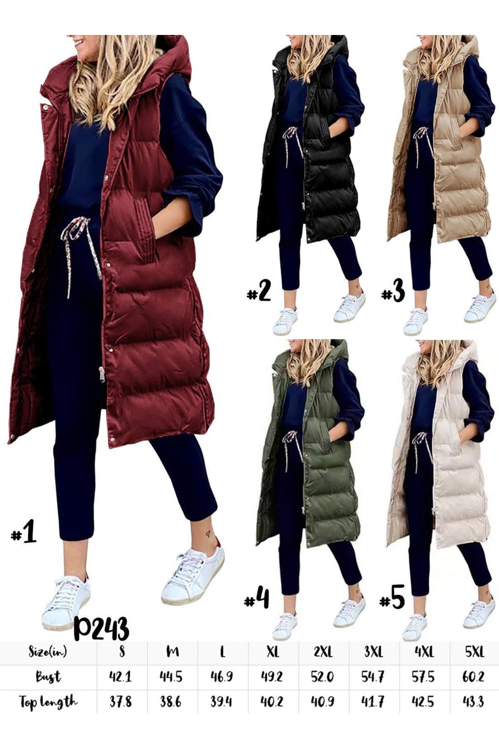 PREORDER Quilted Long Puffer Vest