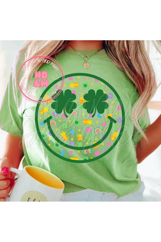 ☘️ Lucky Charm Smiley Face ☘️ Tee/Crewneck