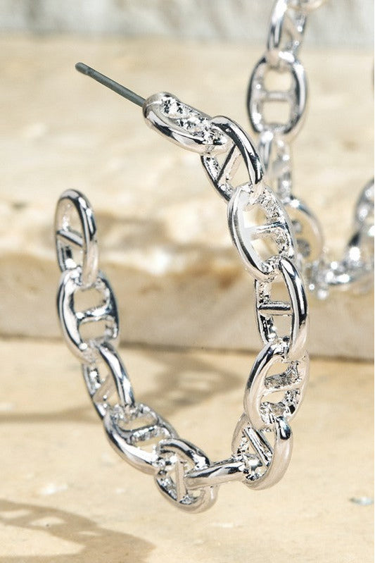 Glistening Mariner Chain Earrings