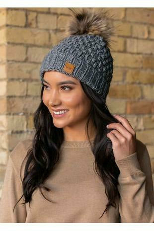 Solid Weave Cable Knit Hats