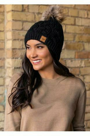 Solid Weave Cable Knit Hats