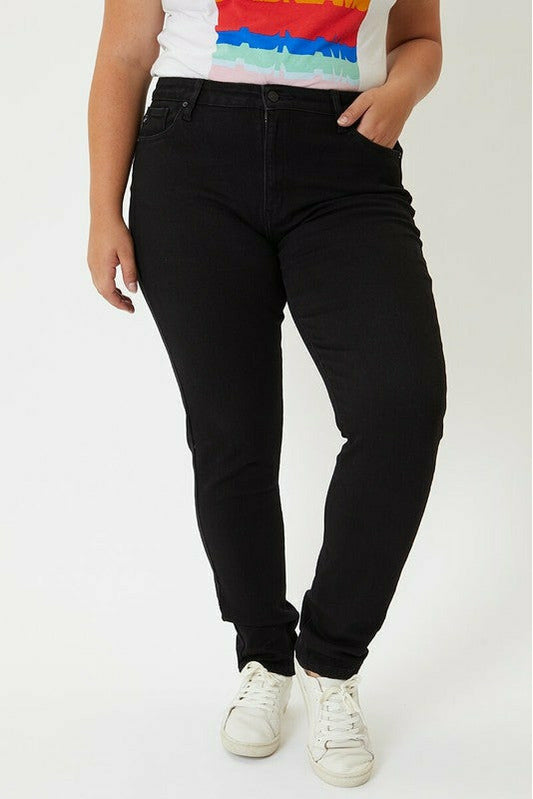 Curvy Kan Can Black Lined Skinny Jeans