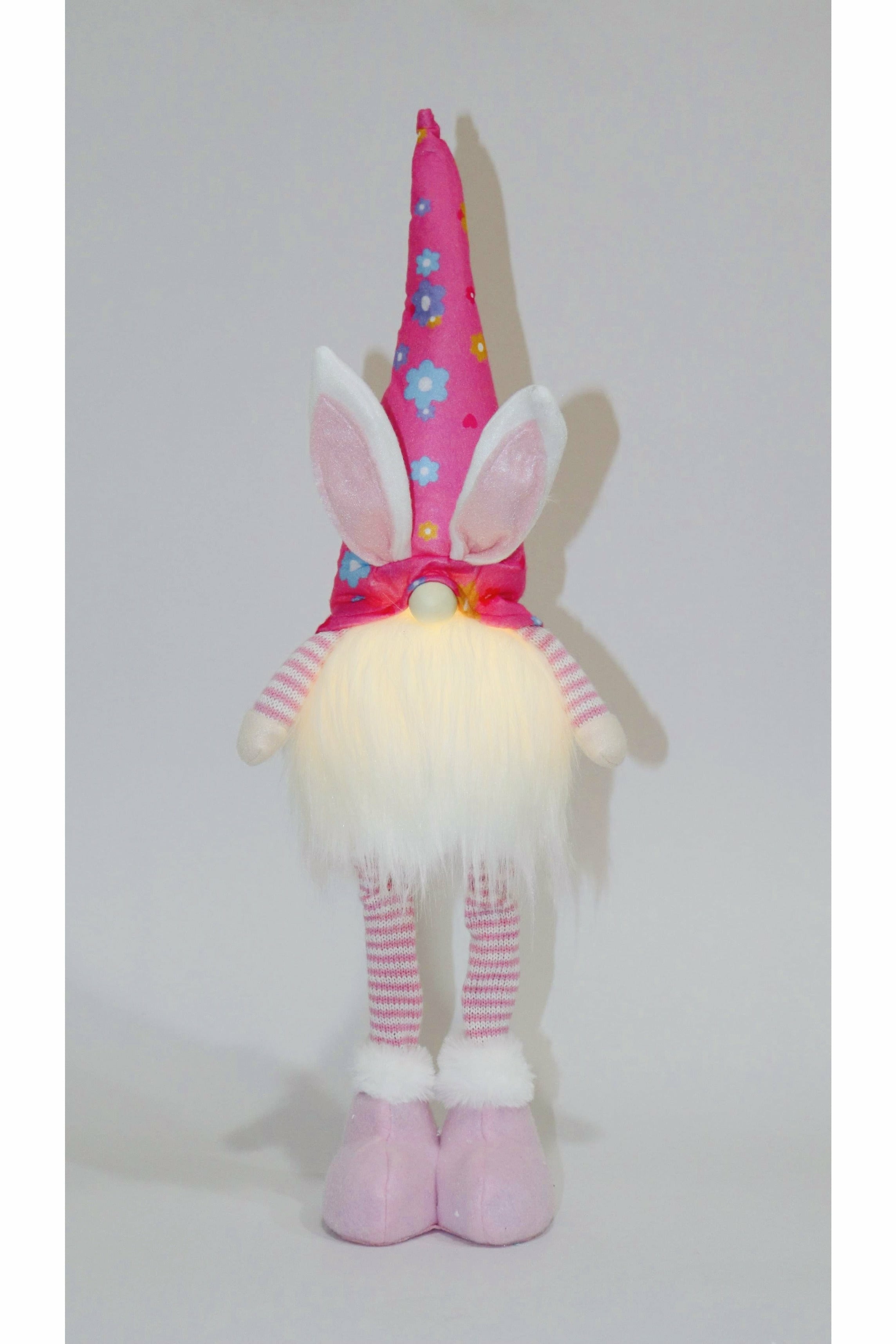 2 light up large easter cheapest bunny gnomes !