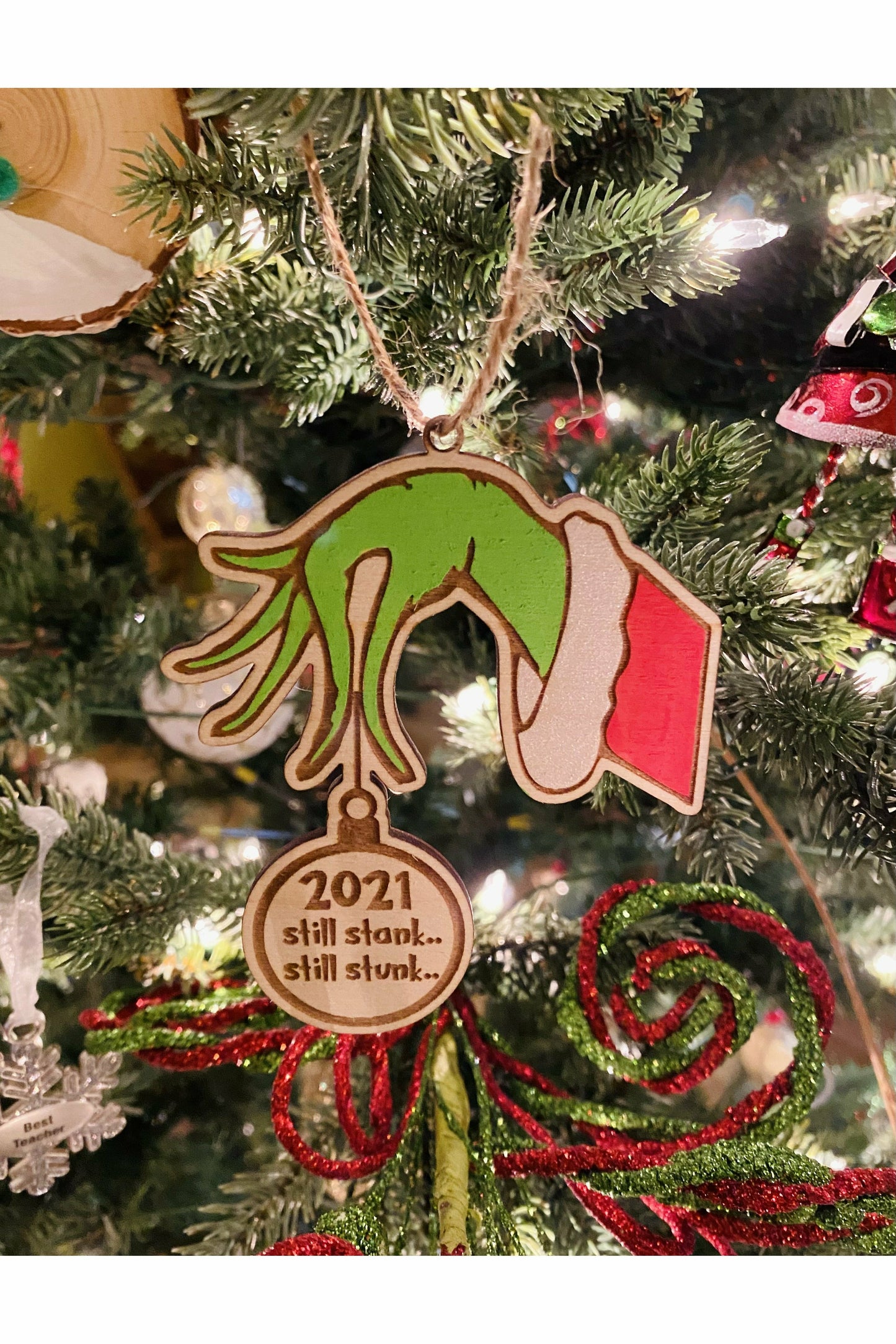 2021 Christmas Grinch Ornament