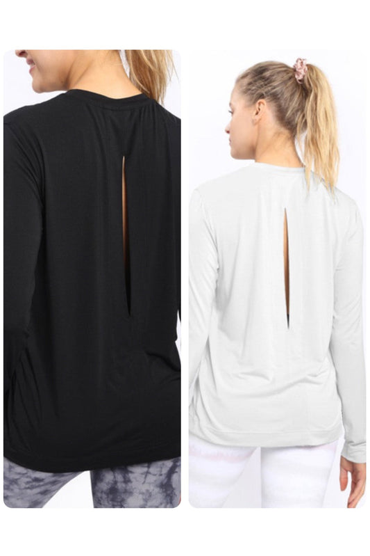 Peek a Boo Back Active Top