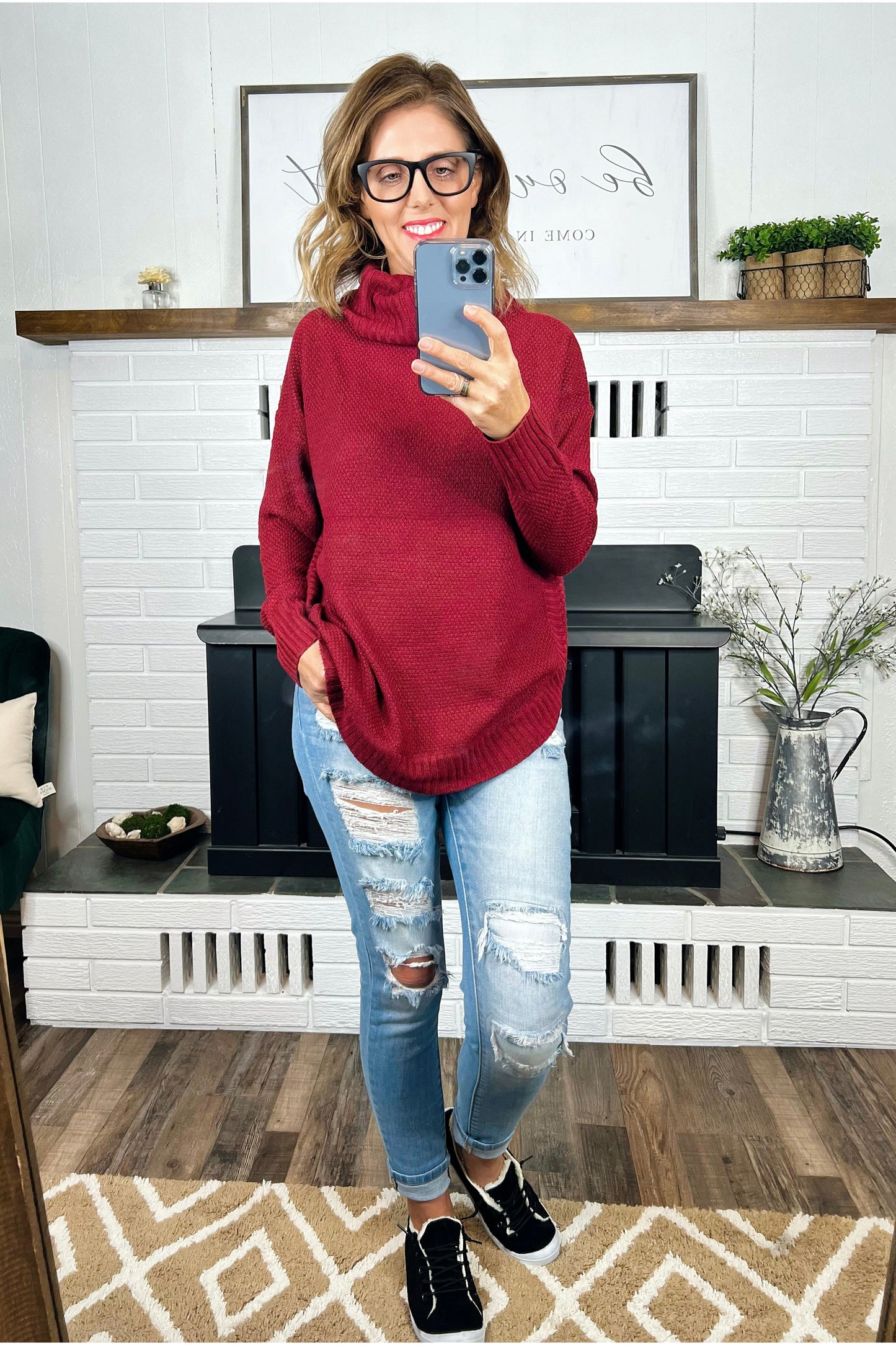 Give Joy Cowl Neck Sweater