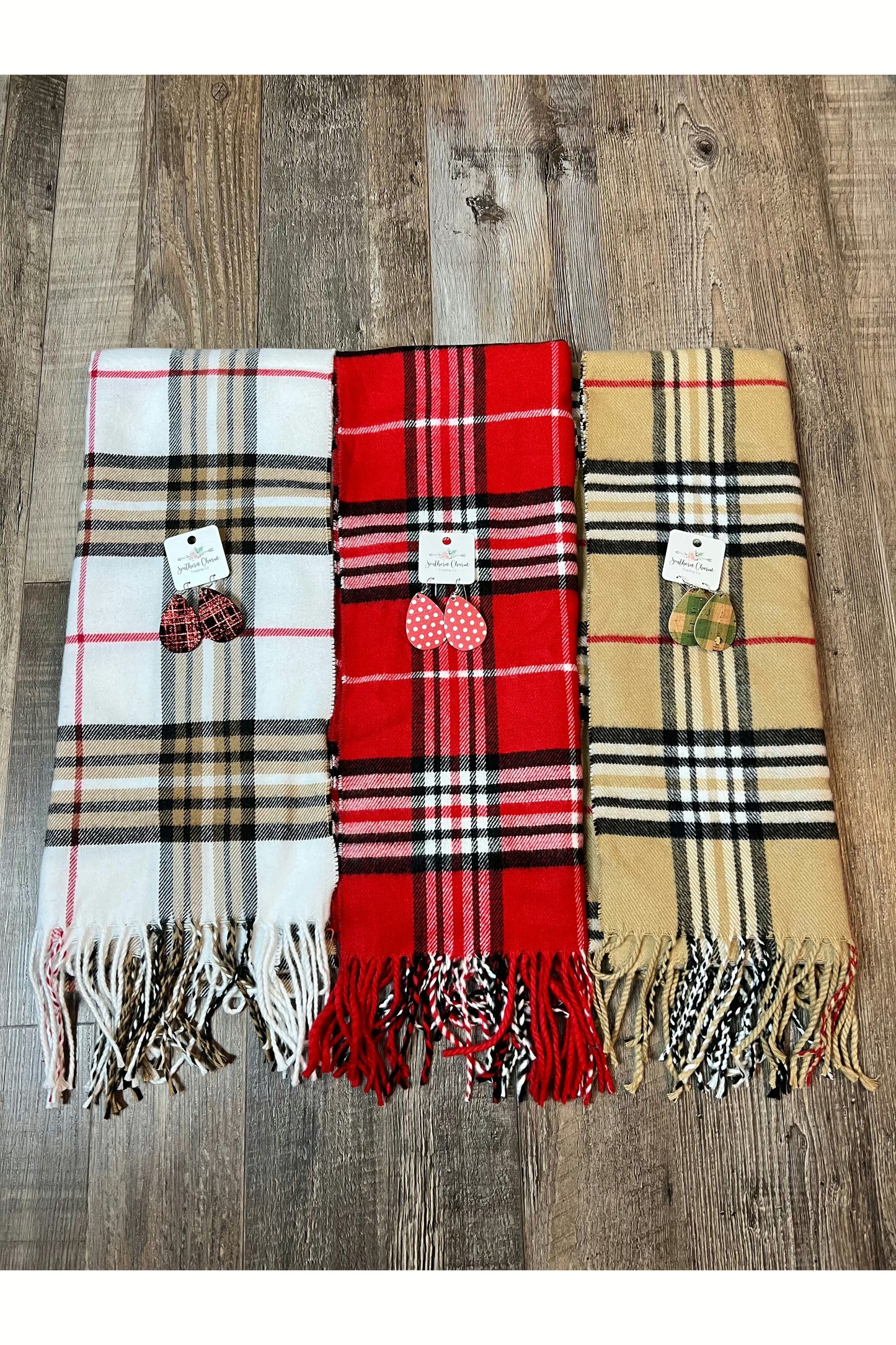 Plaid Cashmere Scarf Gift Combo